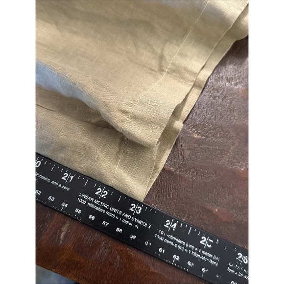 CP Shades Wendy Pants Women's Small Tan Khaki Wide Leg Linen Elastic Waist Beach - Picture 8 of 8